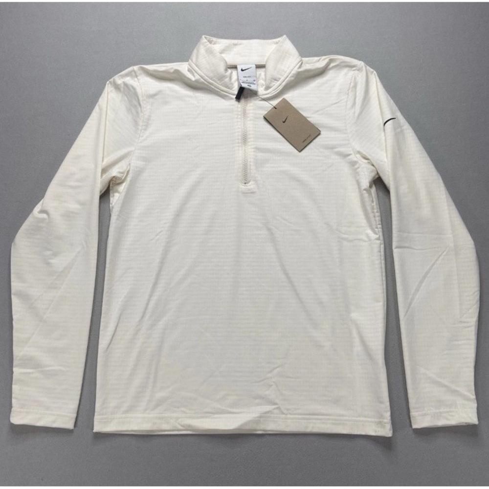 Nike‎ Mens Dri Fit Victory 1/2 Zip Golf Pullover Beige Mens Size XL FD5837-110